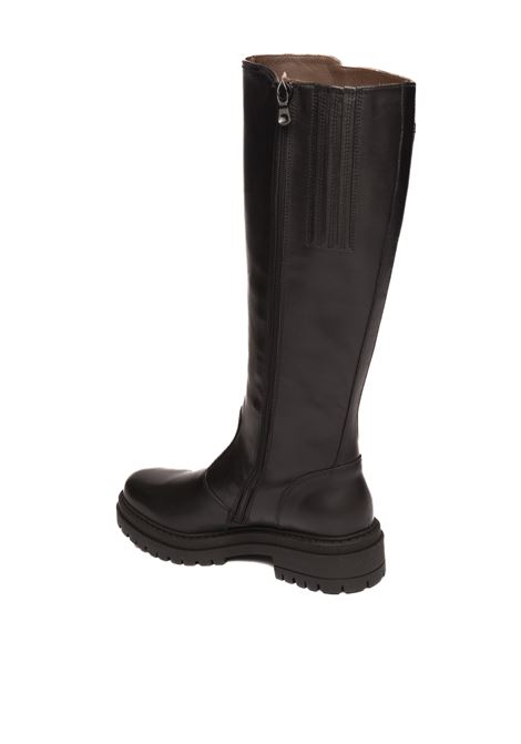 Black leather boot NERO GIARDINI | 411837GUANTO-100